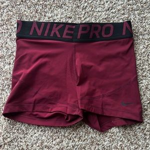 Nike Pro Maroon Spandex